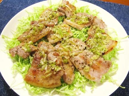 豚バラ肉のねぎ塩だれ