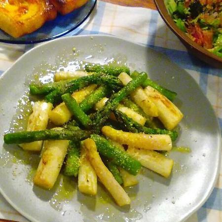 アスパラのオリーブオイル焼き