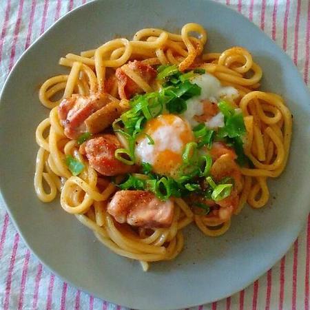 照り焼き温玉うどん