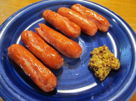 焼いた丸大あらびきウインナー